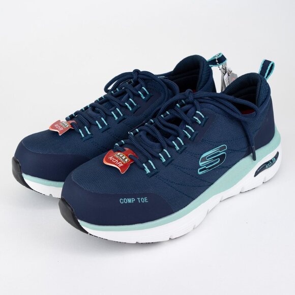 NWT Skechers Composite Safety Toe Slip Resistant Arch Fit Sneaker Size 6 - Picture 4 of 16
